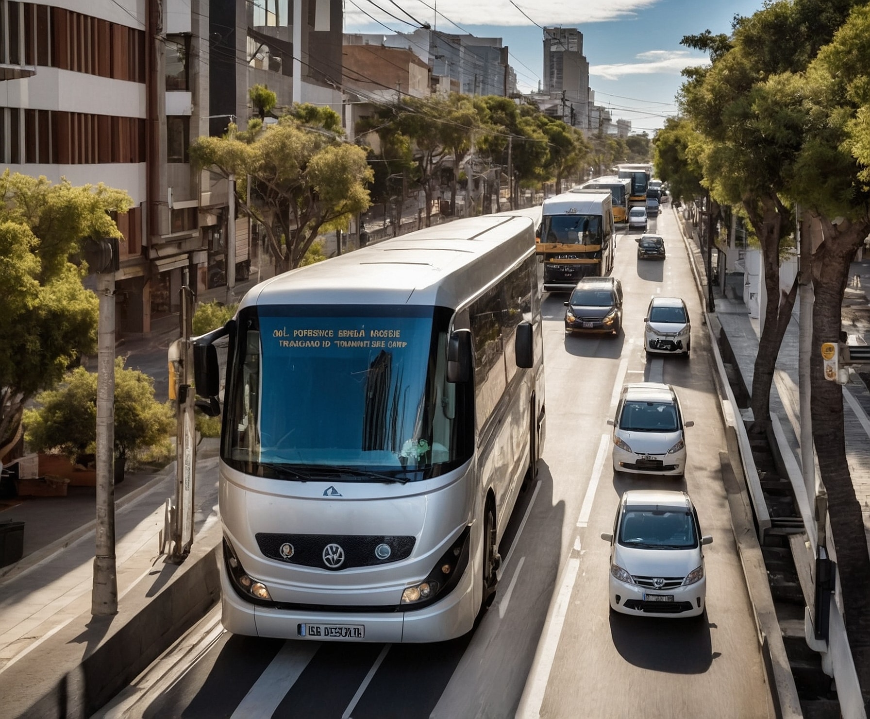 Paquete en tránsito en entorno urbano.